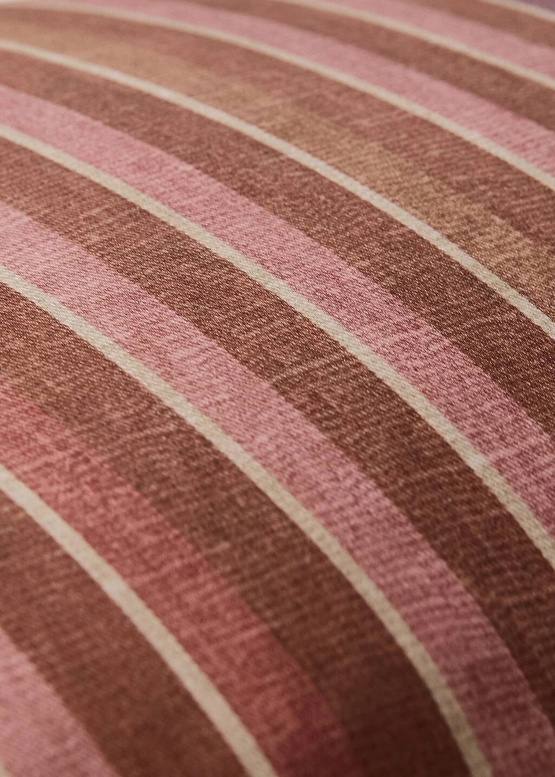 Cotton cushion cover with stripe print 40x60cm