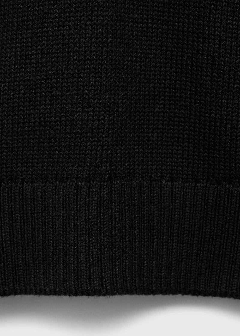 V-neck knit sweater