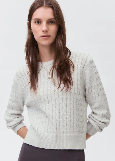 Braided knitted sweater