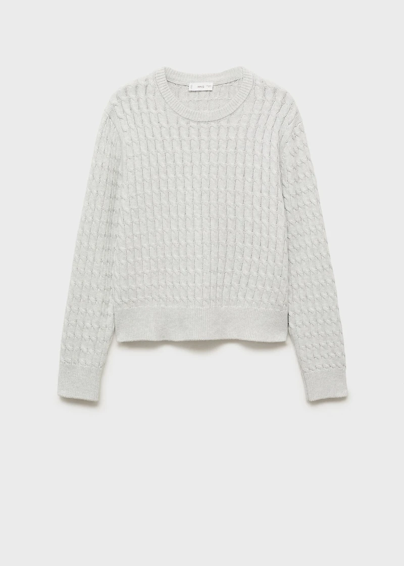 Braided knitted sweater