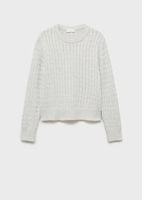 Braided knitted sweater