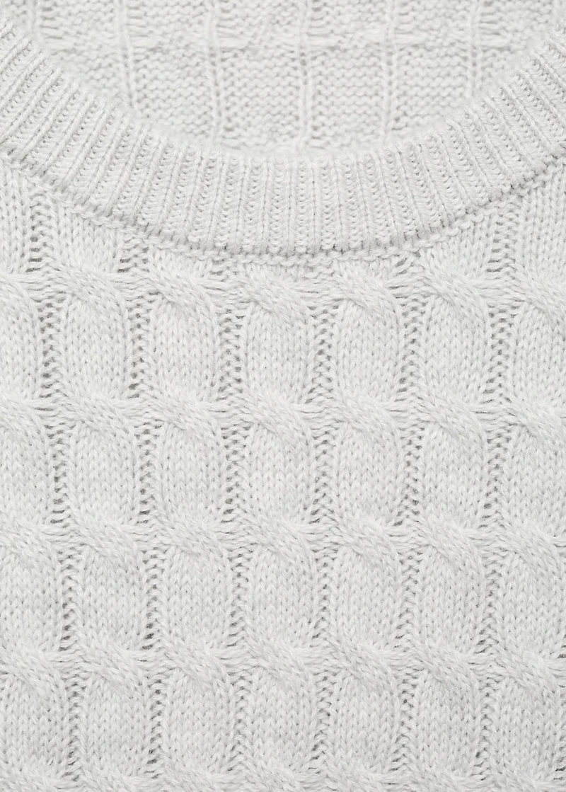 Braided knitted sweater