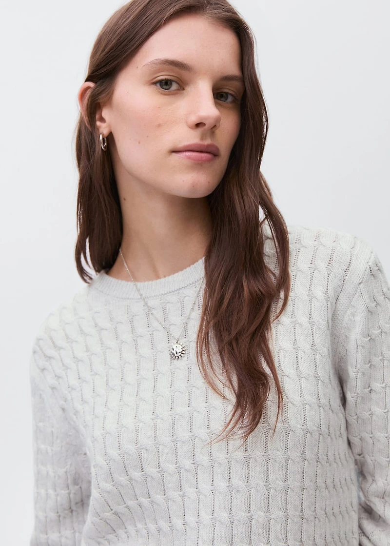 Braided knitted sweater