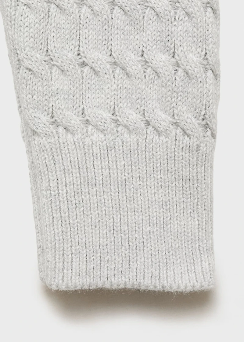 Braided knitted sweater
