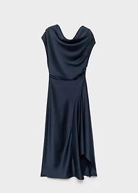Asymmetrical satin dress