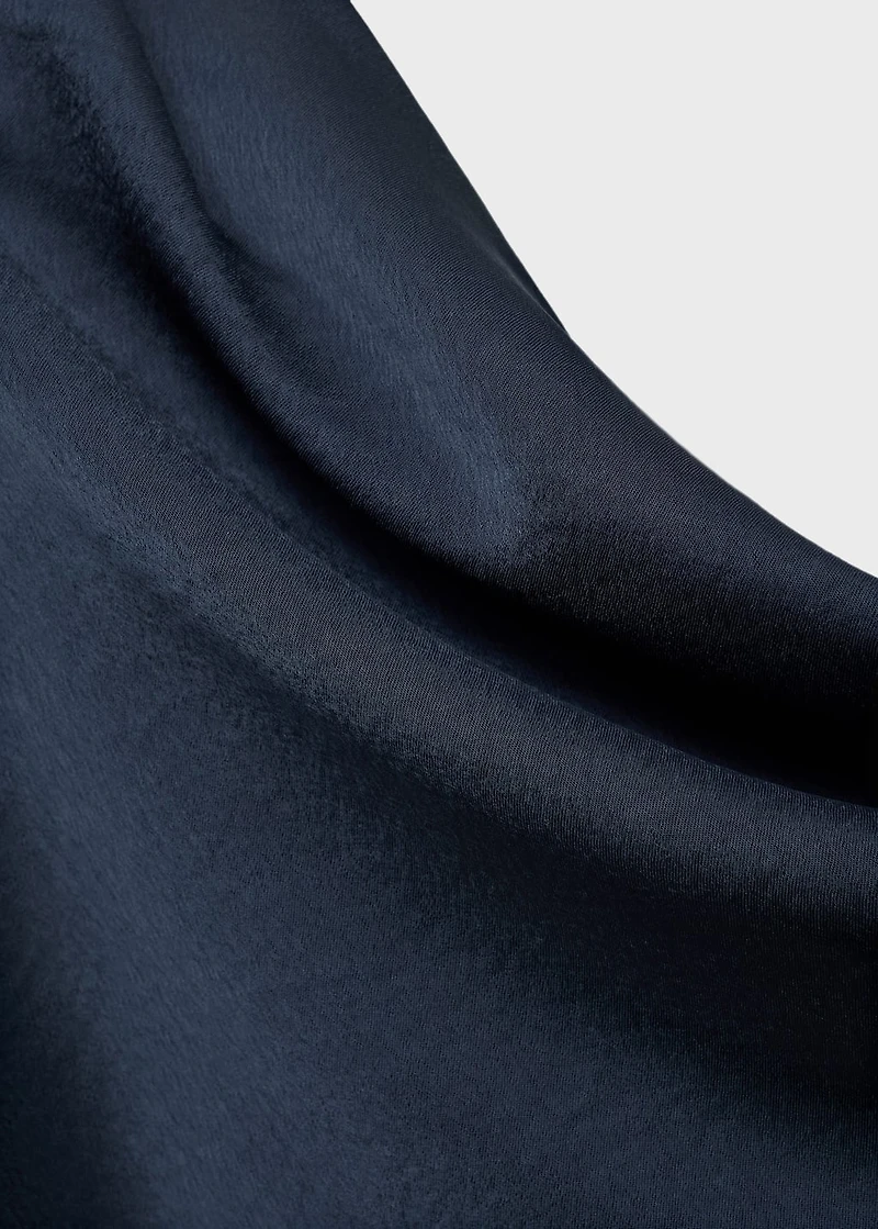 Asymmetrical satin dress