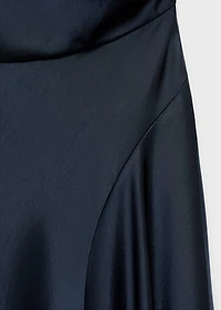 Asymmetrical satin dress