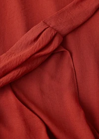 Long dress with bow neck