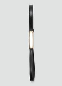 Thin belt with metal detail
