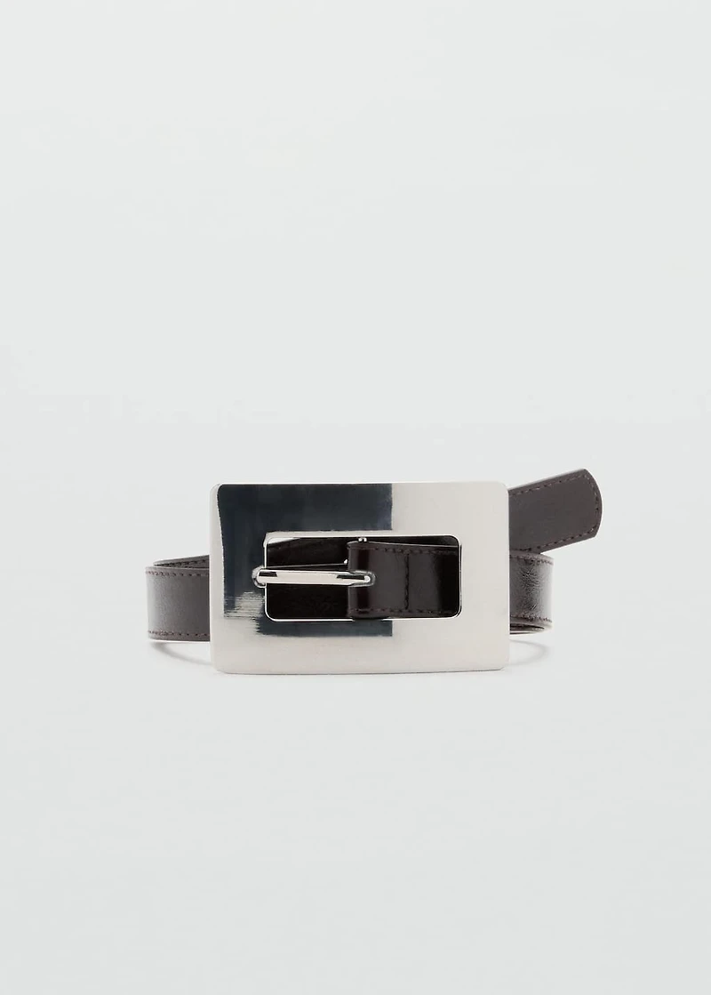 Thin belt with maxi-buckle