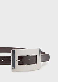 Thin belt with maxi-buckle