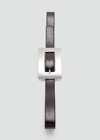 Thin belt with maxi-buckle