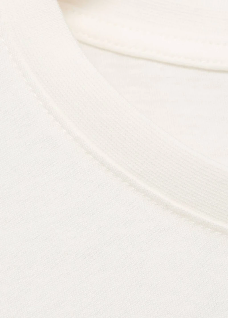 Printed cotton-blend t-shirt