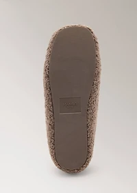 Sheepskin ballerina flats