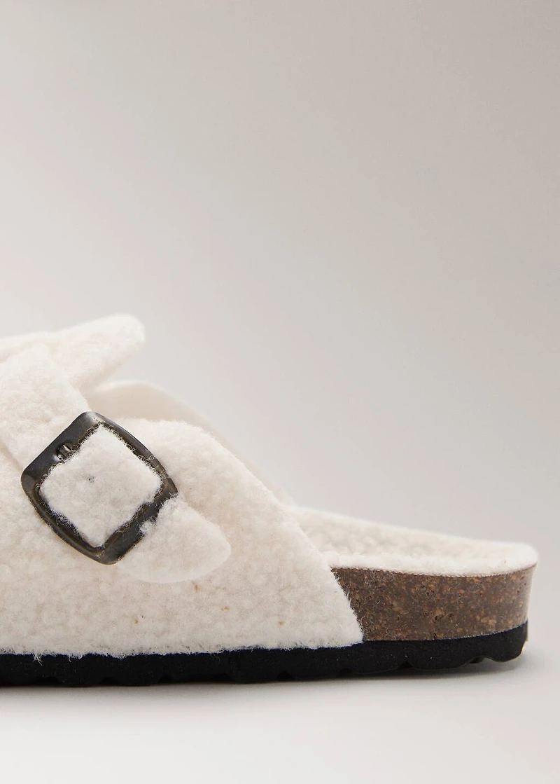 Shearling-effect clogs