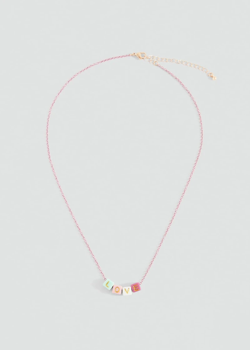 Letters bead necklace