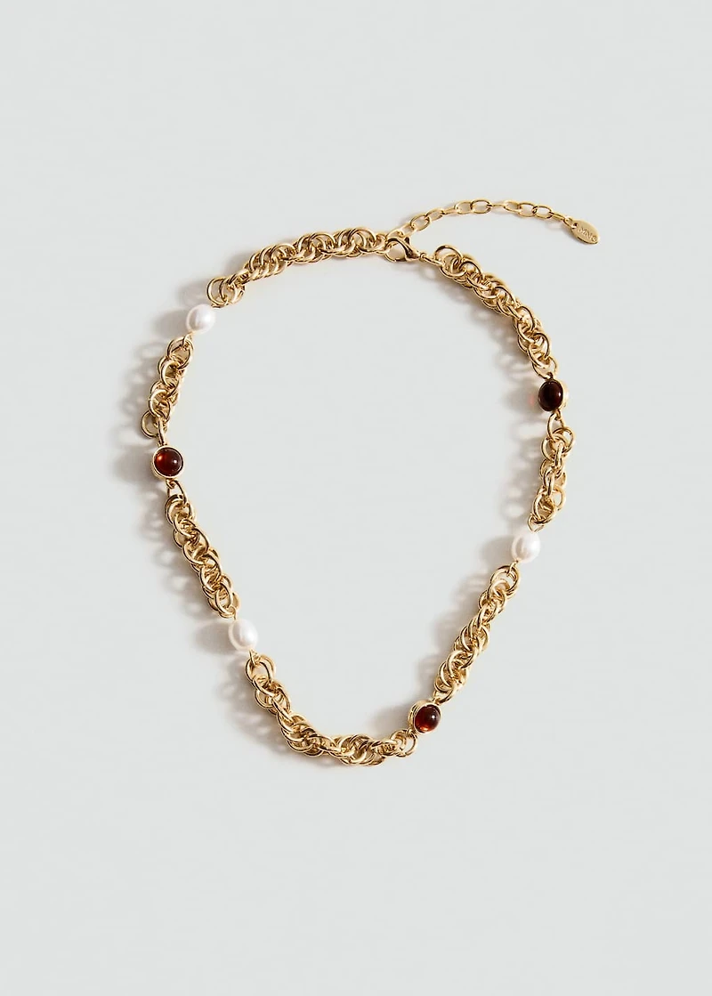 Combined bead chain necklace