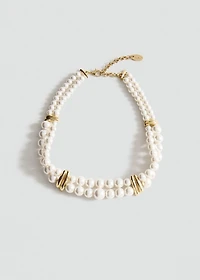 Pearl and crystal choker
