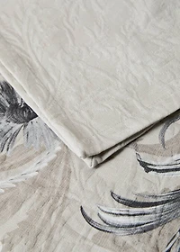 Cotton jacquard floral-print tablecloth for 6 to 8 diners