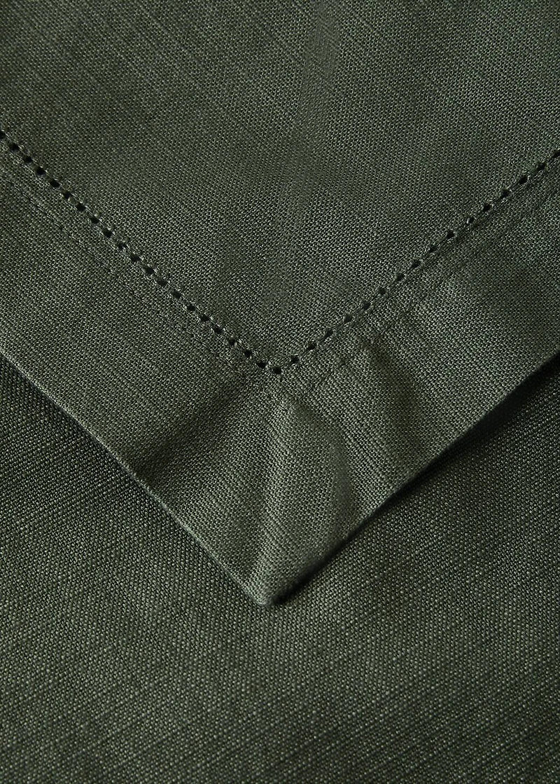 Cotton hemstitched tablecloth for 6 to 8 diners