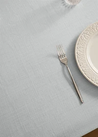 Cotton hemstitched tablecloth for 8 to 10 diners