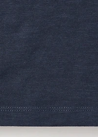 T-shirt with mother-of-pearl button detail