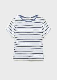 Striped t-shirt with contrasting collar