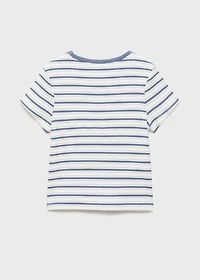 Striped t-shirt with contrasting collar