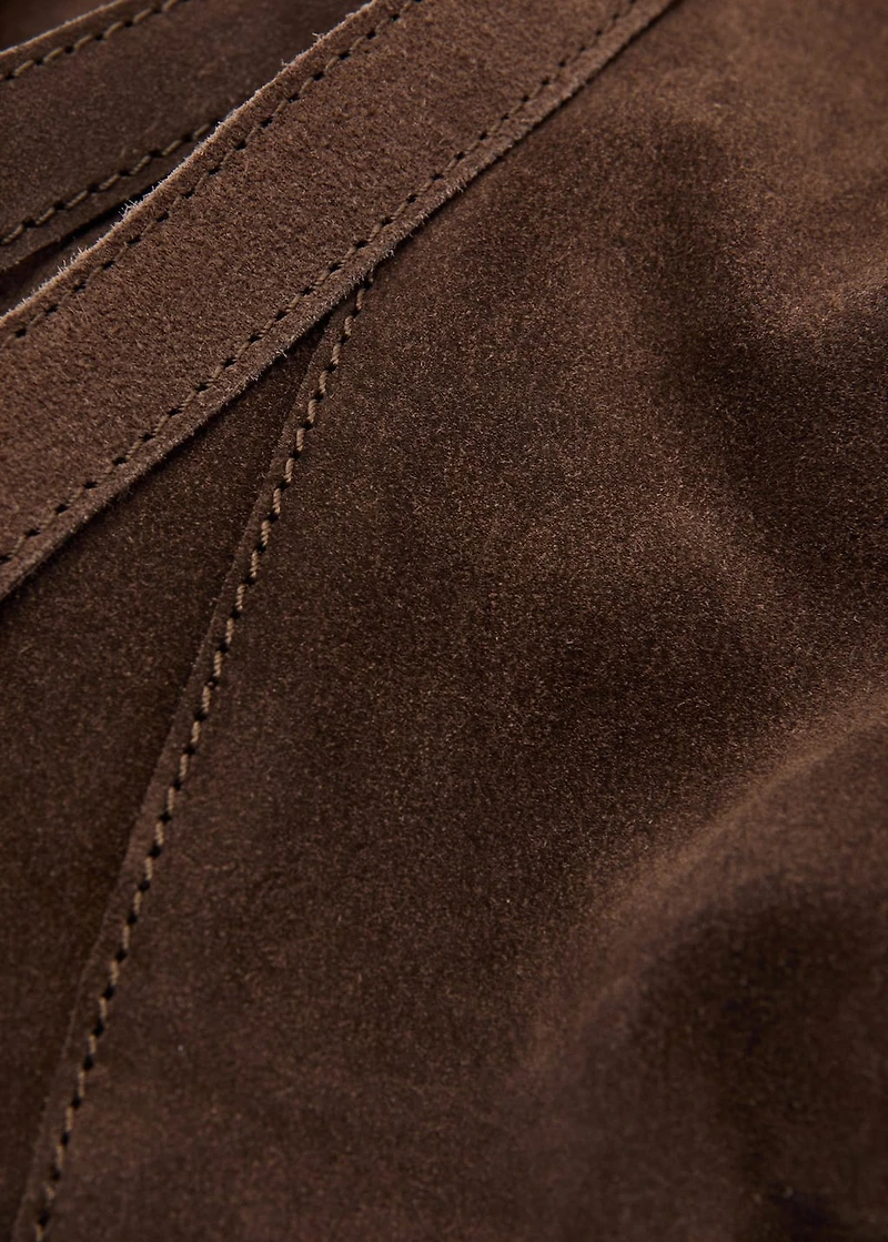 Suede leather bag