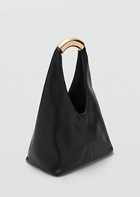 Handbag with metal handle