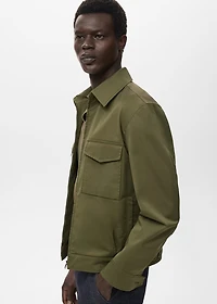 Cotton jacket with pockets
