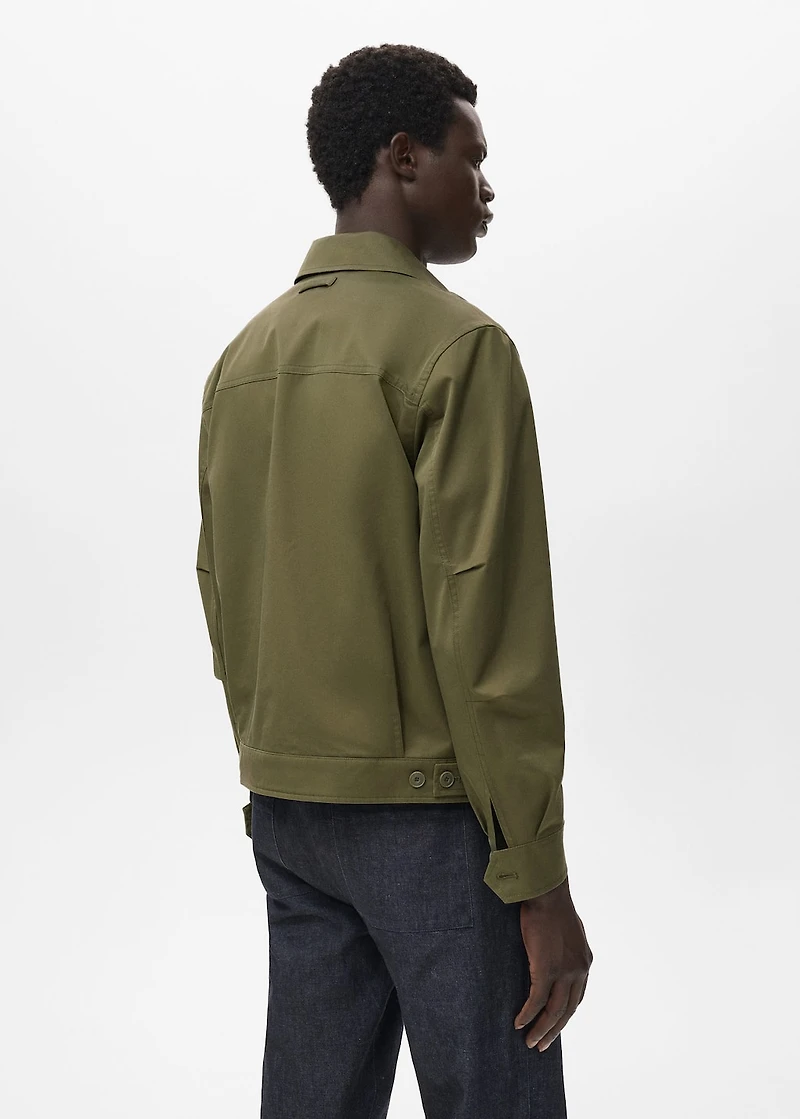 Cotton jacket with pockets