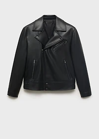 Leather-effect biker jacket