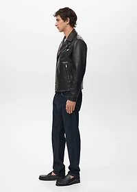 Leather-effect biker jacket