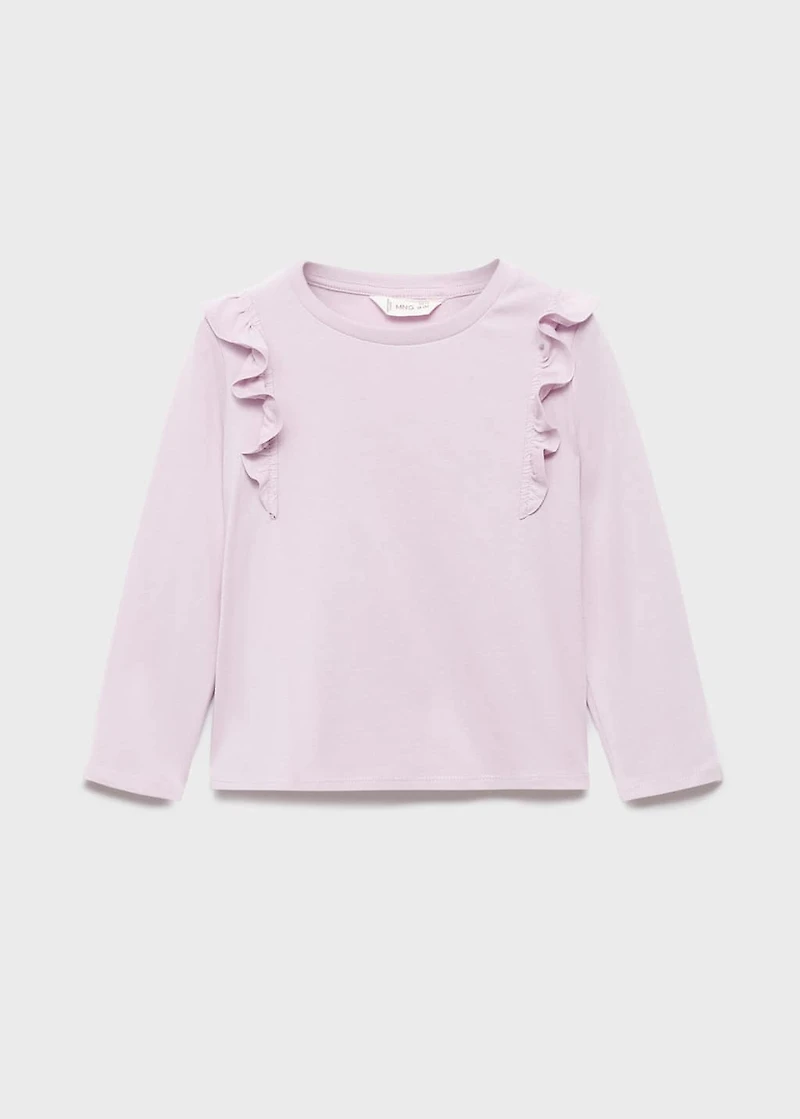 Frills cotton t-shirt