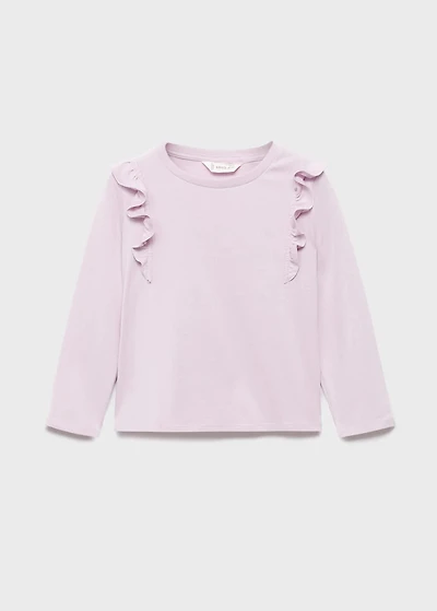 Frills cotton t-shirt