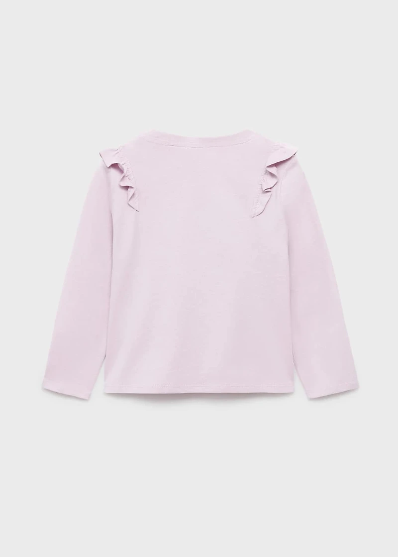 Frills cotton t-shirt