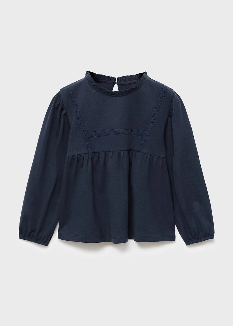 Embroidered cotton T-shirt