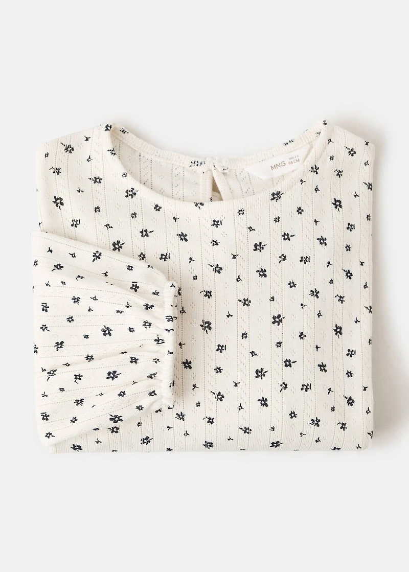 Ribbed floral tee