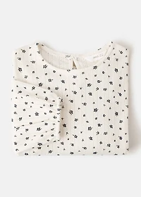 Ribbed floral tee