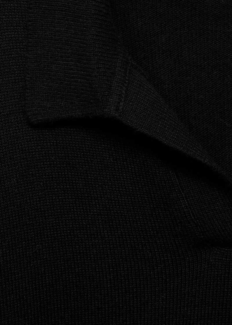 Knitted polo-neck sweater