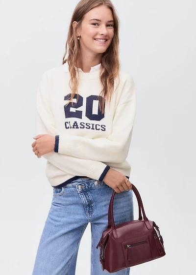Knit embroidered sweater