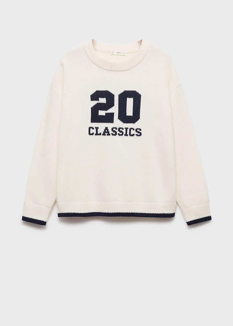 Knit embroidered sweater