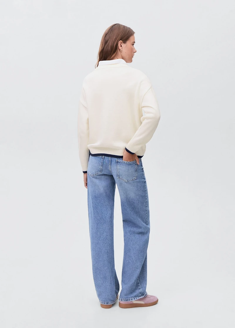 Knit embroidered sweater