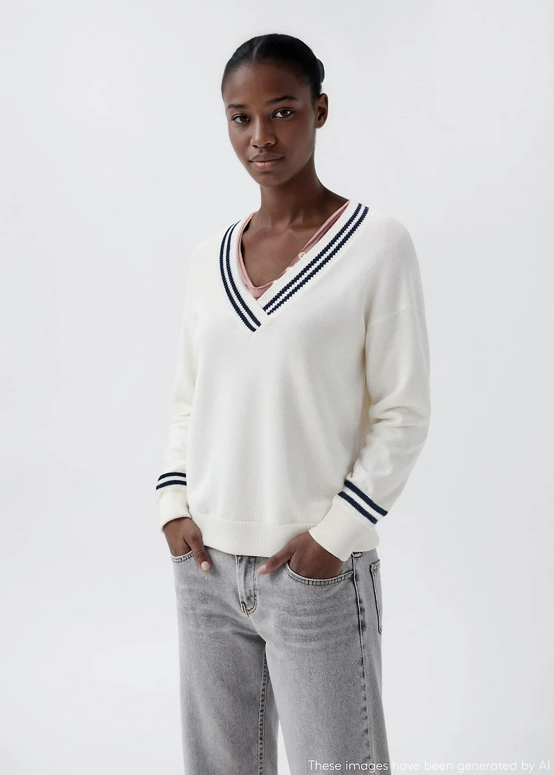 Knit striped sweater