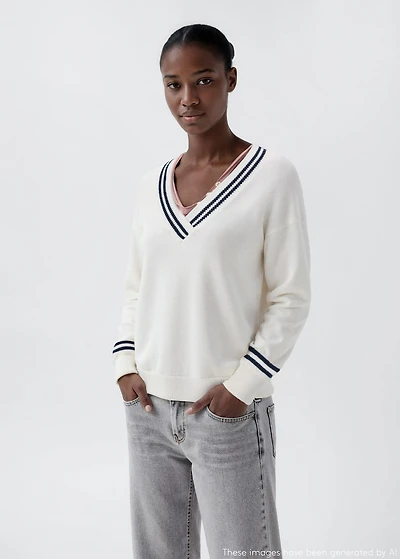 Knit striped sweater