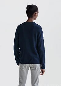 V-neck knit sweater