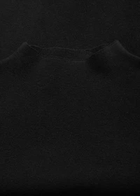 Knitted sweater with perkins neck
