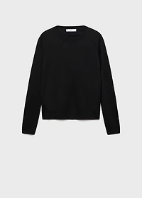 Fine-knit crew-neck sweater