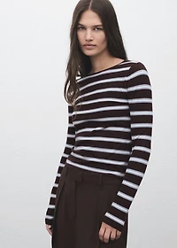 Fine knit striped jersey